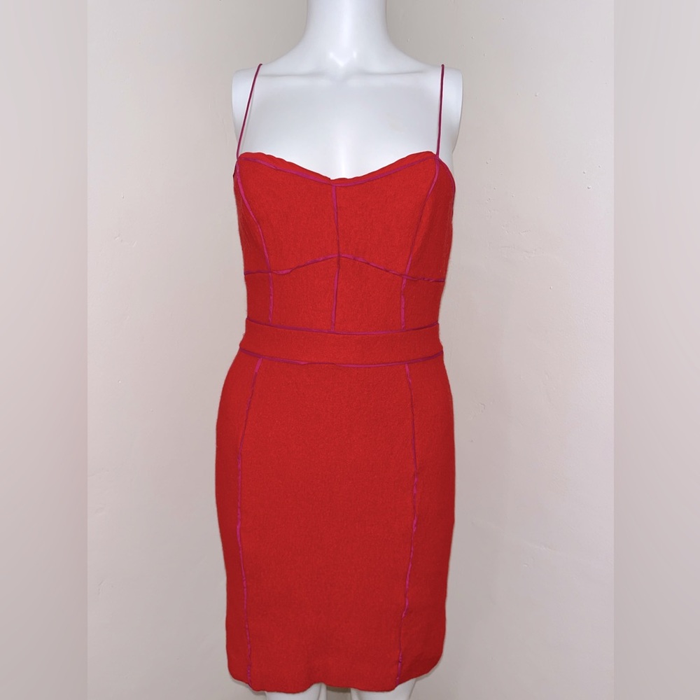 Banana republic tweed red dress